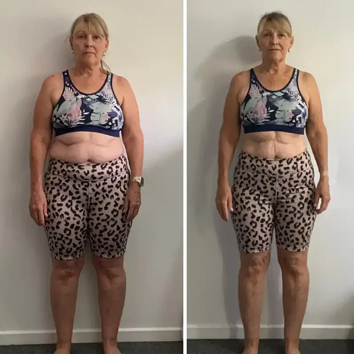 Mandy before and after her MLA transformation